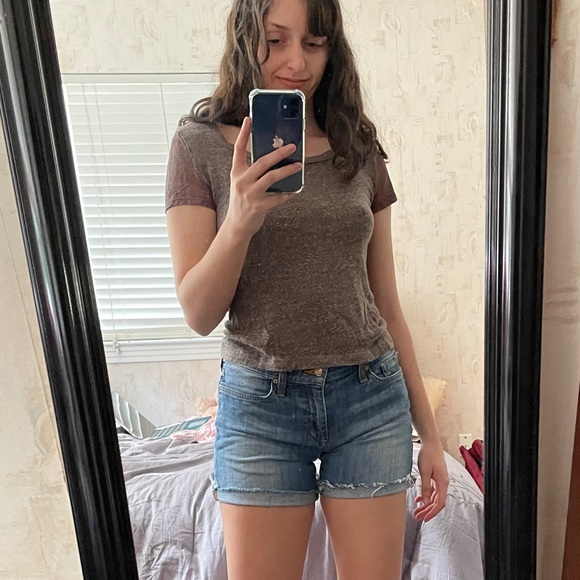 Leather Shoulder Tee - Picture 2 of 3